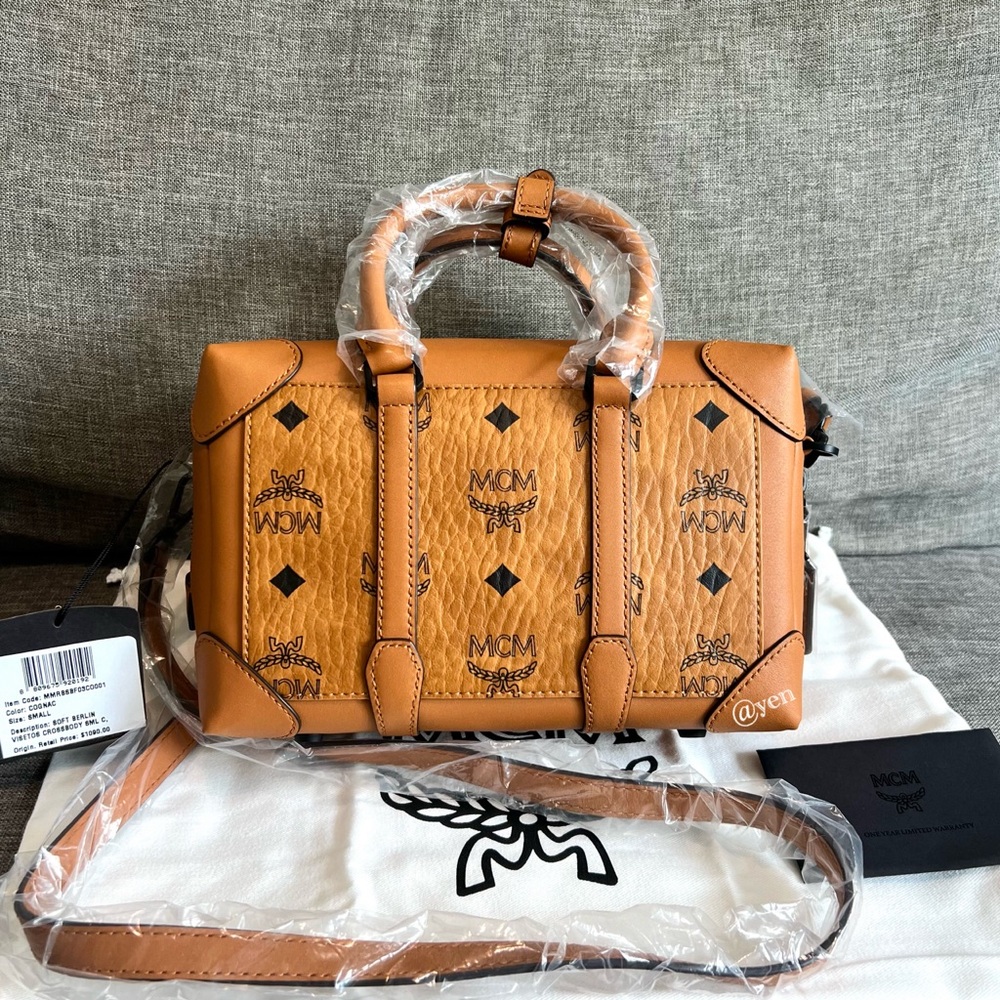 MCM small Unisex’s soft Berlin Visetos Crossbody / handle bag